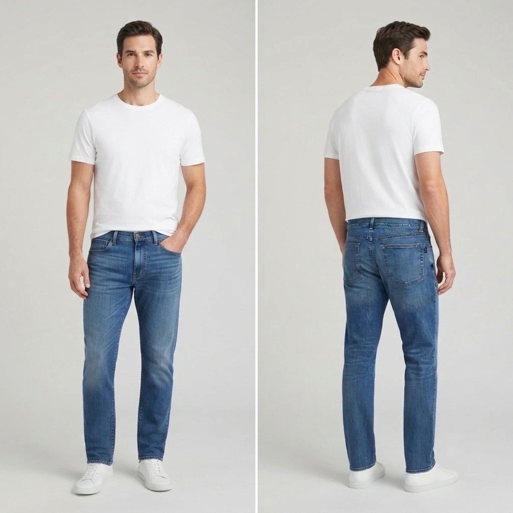 Vineyard Vines Mens On-The-Go 5-Pocket Straight Leg Jeans Blue 30x32 1P0237